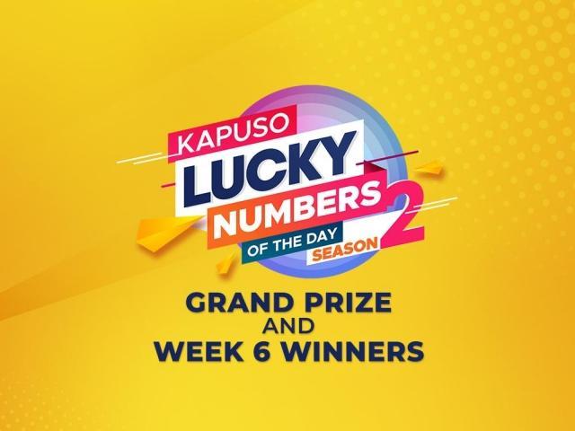 Kapuso Lucky Numbers of the Day Season 2 Grand Prize and Week 6 winners