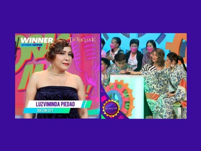 Luzviminda Piedad in TiktoClock