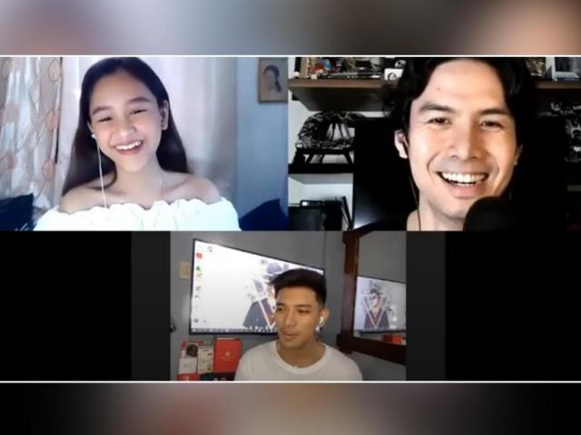 Christian Bautista with Golden Cañedo and Jeremiah Tiangco