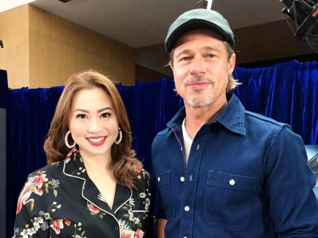Lyn Ching with Brad Pitt