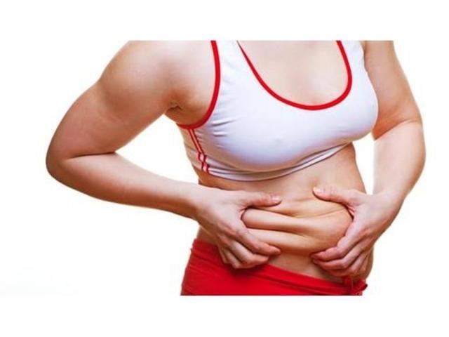 Abdominal fat in the belly