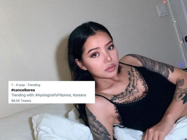 Bella Poarch and Cancel Korea hashtag