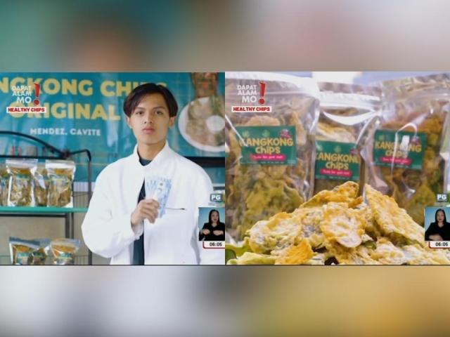 Josh Mojica and his Kangkong chips 
