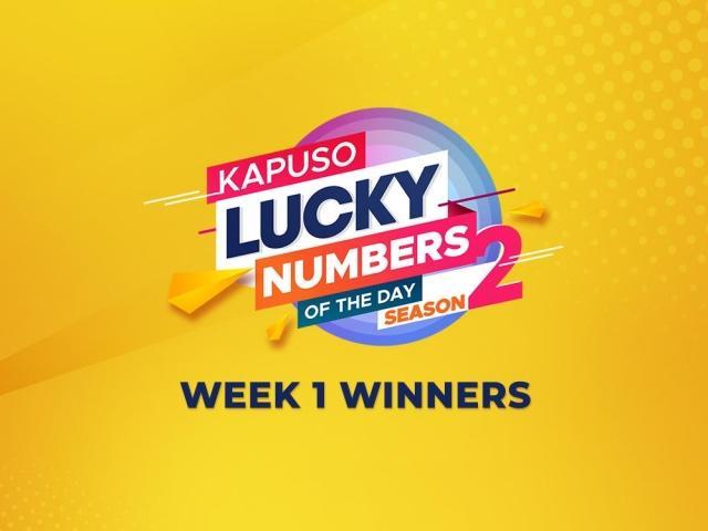 Kapuso Lucky Numbers of the Day Season 2 Week 1 winners