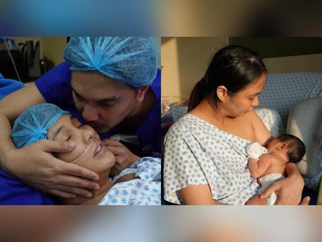 Lovely Abella gives birth 
