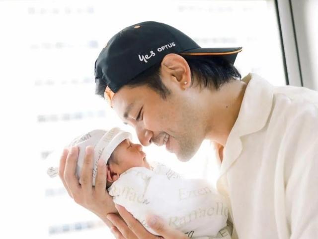 Rocco Nacino and Baby EZ