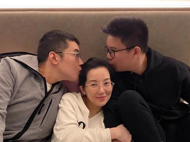 Kris Aquino with sons Joshua and Bimby