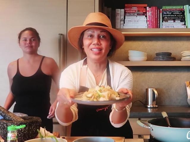 Chrissy Teigen and mom Vilailuck