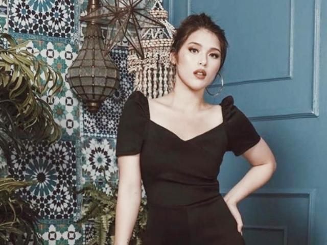 Kylie Padilla wearing a black dress