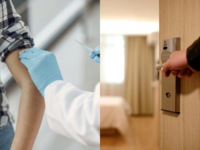 hotel room and vaccine