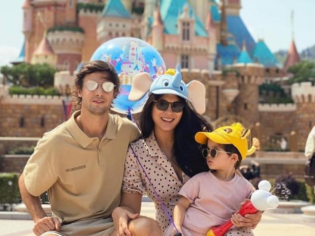 Isabelle Daza Adrien Semblat and son Baltie