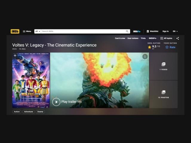 Voltes V Legacy The Cinematic Experience rating in imdb