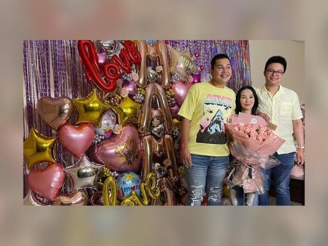 Kris Aquino with Bimby and Josh