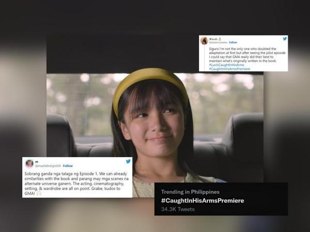 luv is caught in his arms