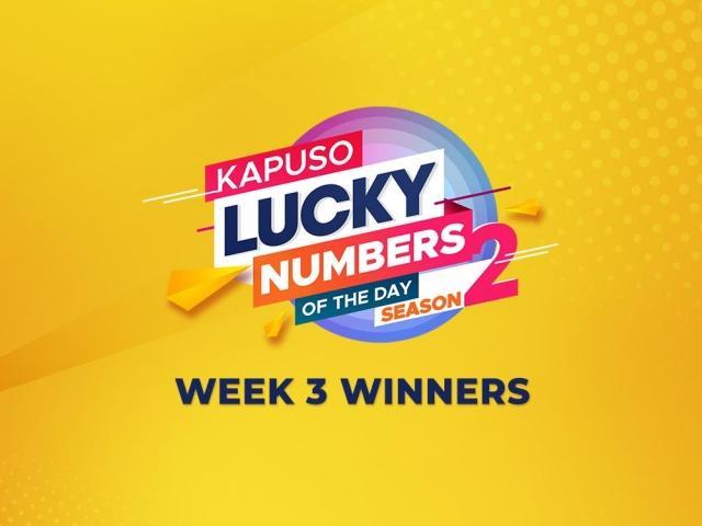 Kapuso Lucky Numbers of the Day Season 2 Week 2 winners
