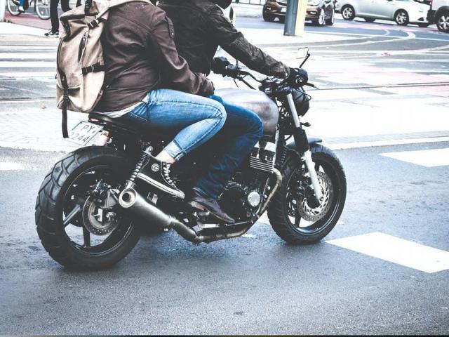couple in motorcycle