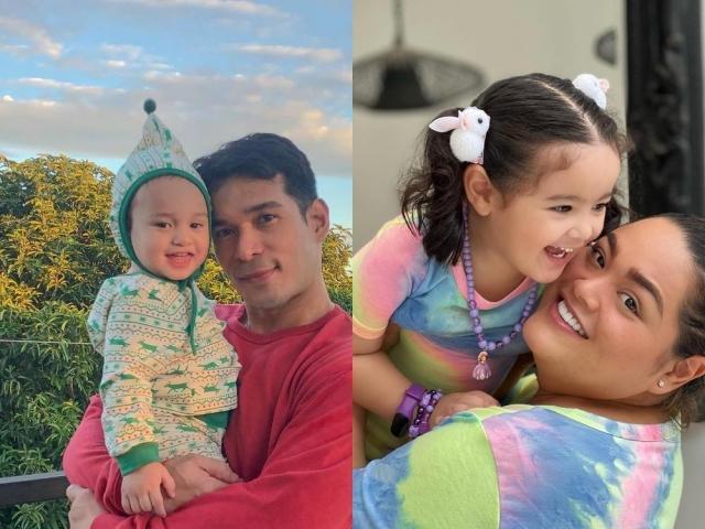 Pancho Magno and Cai Cortez with their children