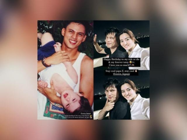 Mavy Legaspi and Cassy Legaspi with dad Zoren Legaspi