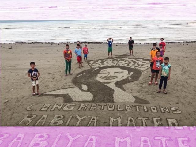 Sand art of Rabiya Mateo