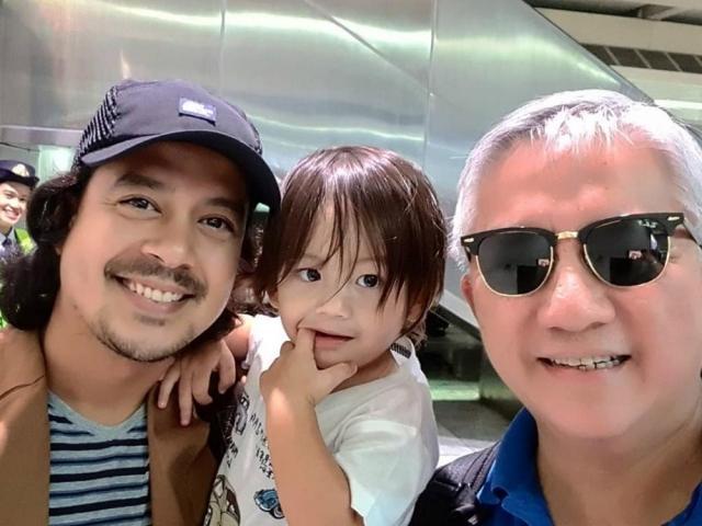 John Lloyd Cruz with son Elias Modesto