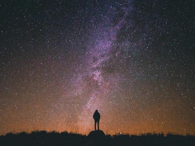 telescope and night sky