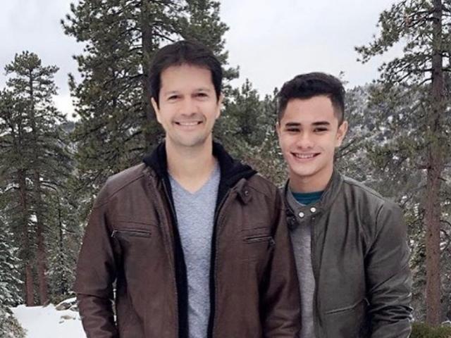 Jestoni Alarcon and son Anthony Pierce