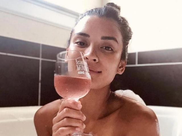 Michelle Madrigal as a mom