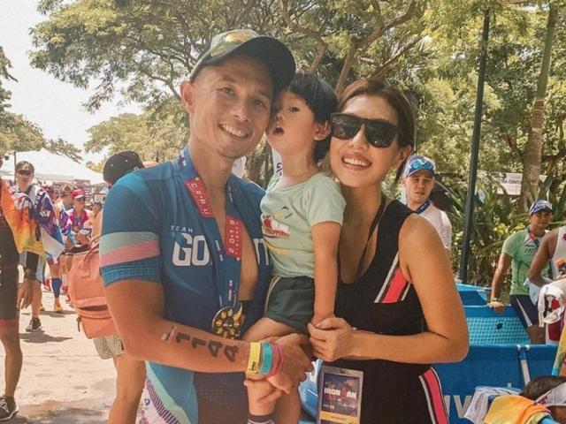 Liz Uy visits Cebu to support partner Raymond Racaza in a triathlon event