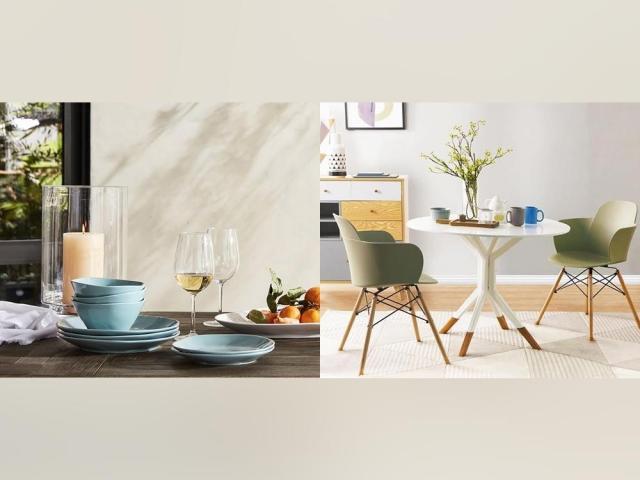 dinnerware and dining table