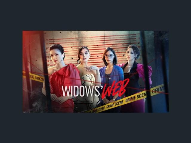 Widows Web title card and ratings posters 