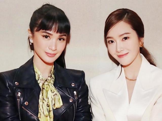 Heart Evangelista and Jessica Jung at the Paris Fashion Week