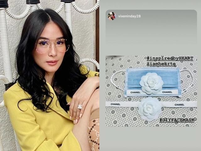 Heart Evangelista Hermes face mask