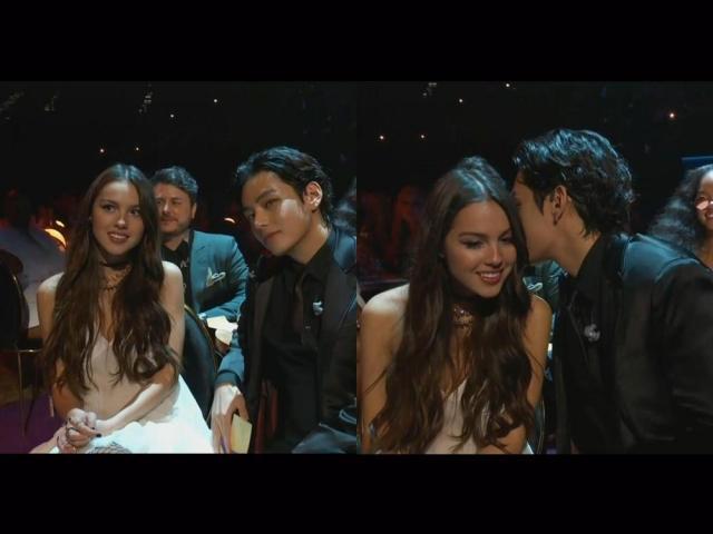 Olivia Rodrigo and BTS V at Grammy Awards 2022