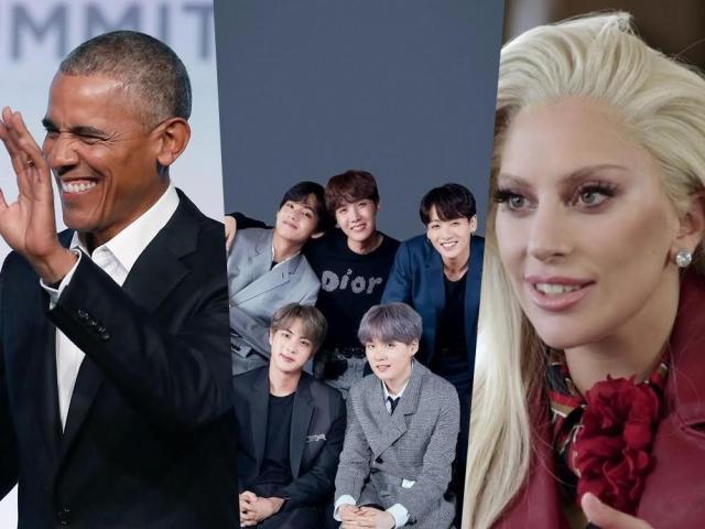 Michelle Obama Barack Obama BTS and Lady Gaga