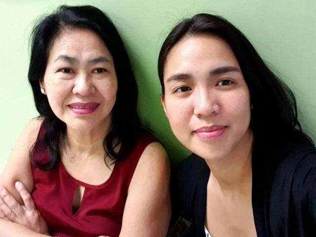 Aicelle Santos with her mom Leonila Santos