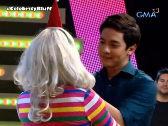 Alden Richards about to kiss Boobay
