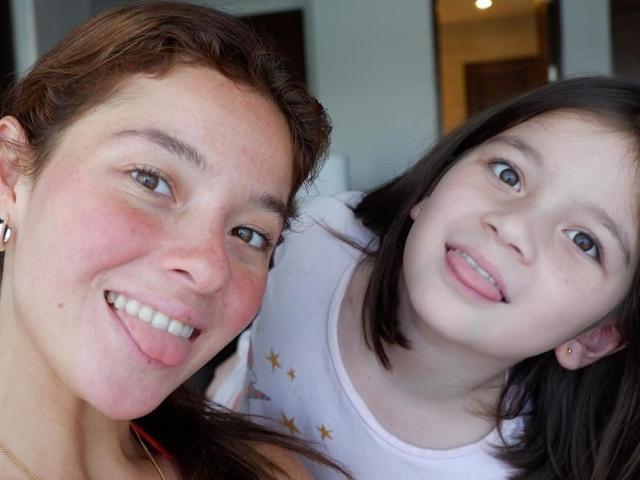 Andie Eigemann with daughters Ellie and Lilo