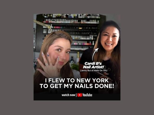 Donnalyn Bartolome with celebrity nail artist Jenny Bui