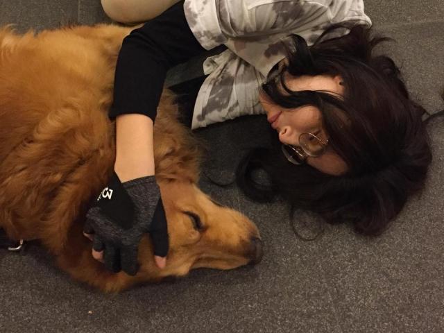 Kylie Padilla and her dog Nami