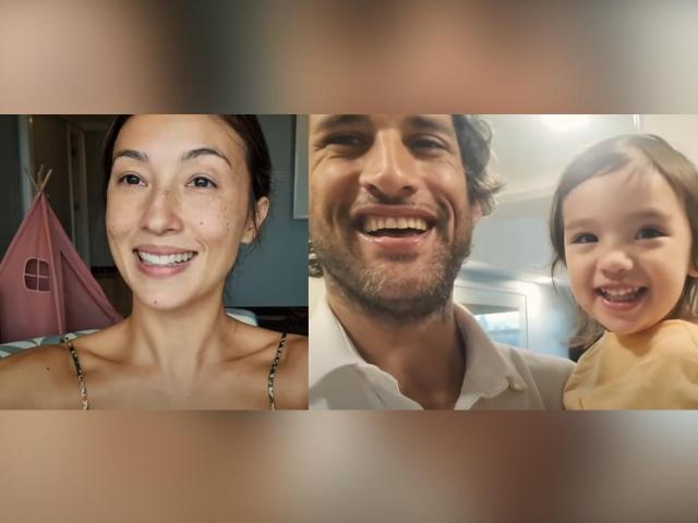 Solenn Heussaff, Nico Bolzico, and Thylane Bolzico