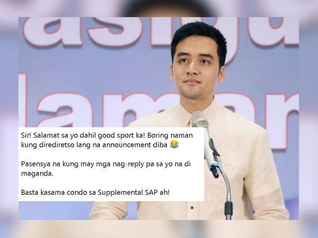 vico sotto on supplemental sap in pasig city