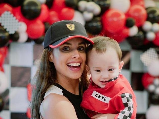 Max Collins and Pancho Magno with Baby Skye