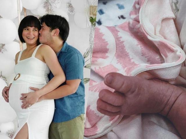 Isabel Oli and John Prats with third child