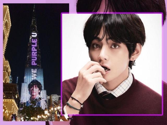 BTS V birthday tribute on Burj Khalifa