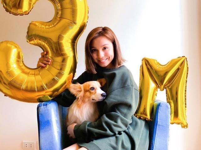 Kyline Alcantara and pet dog Nikita Bumbum