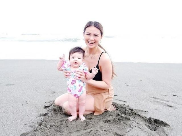 Sam Pinto and Baby Mia