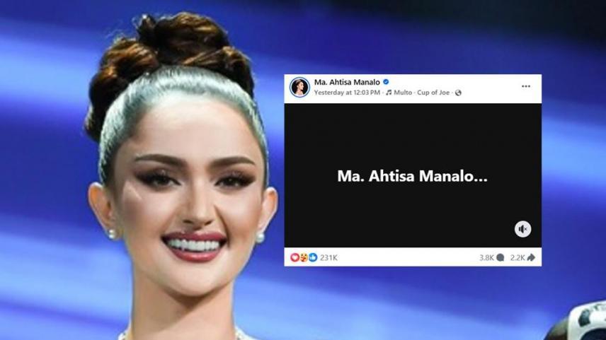 Ahtisa Manalo and her Facebook post