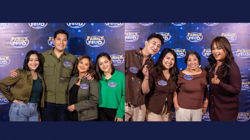 Gian Magdangal and Lara Maigue vs Baninay Bautista and Bont Bryan in Family Feud