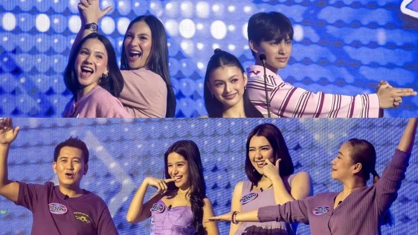 Waynona Collings and Reich Alim in Family Feud