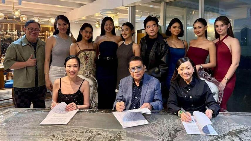contract signing with Chavit Singson and GMA Pictures executives and artists led by Atty Annette Gozon Valdes